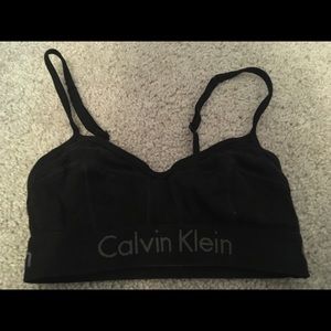 Calvin Klein black size small bra top